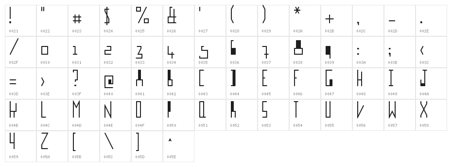 logotix Character Map