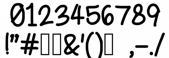 lollipop Font OTHER CHARS