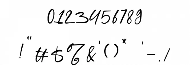 longtail Script Font OTHER CHARS