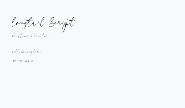 longtail Script Business Card
