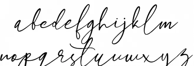 longtail Script Schriftart Kleinbuchstaben