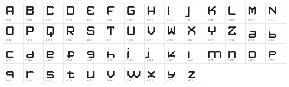 lont Regular Character Map