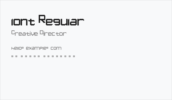 lont Regular Business Card