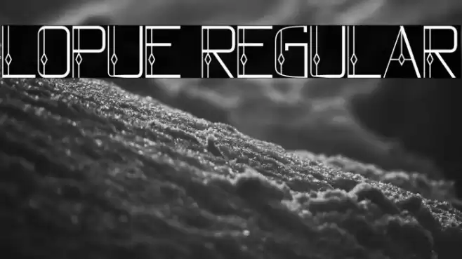 lopue Regular Font examples