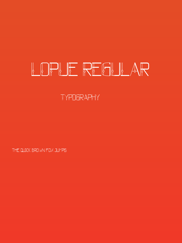 lopue Regular Poster