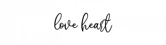 love heart  Frei Schriftart Herunterladen