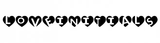 love initials  Frei Schriftart Herunterladen