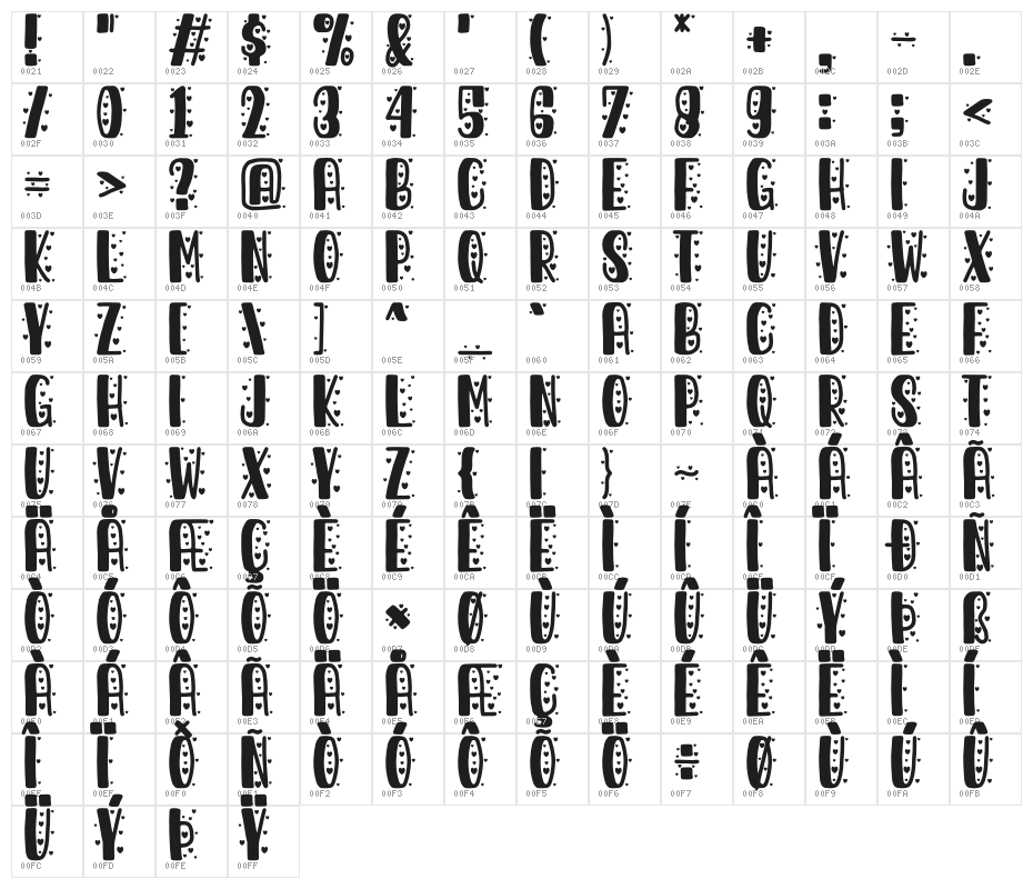 love larry Character Map