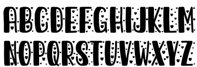 love larry خط أحرف صغيرة