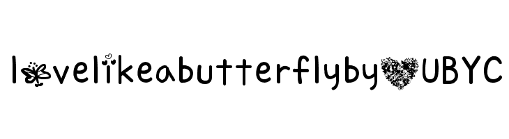 love like a butterfly by OUBYC Font