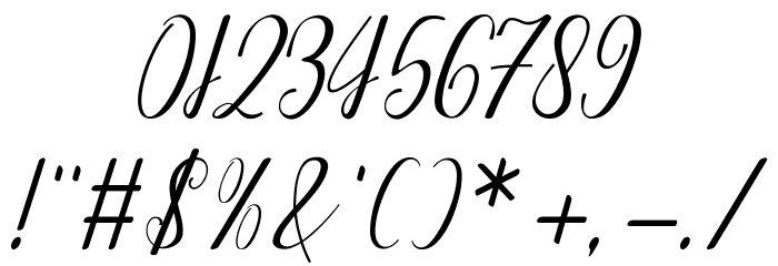love malia art design Font OTHER CHARS