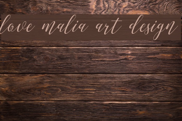 love malia art design Font examples