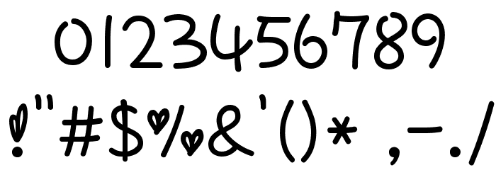 love of love by OUBYC Font OTHER CHARS