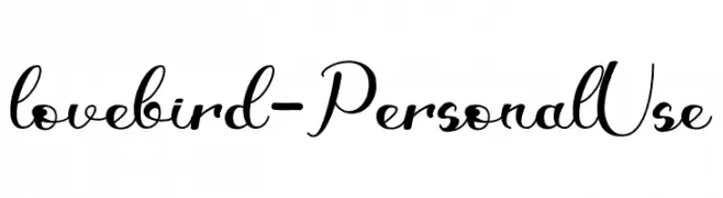 lovebird - Personal Use  Frei Schriftart Herunterladen