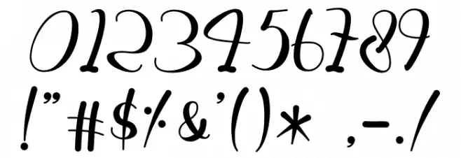 lovebird - Personal Use Font OTHER CHARS