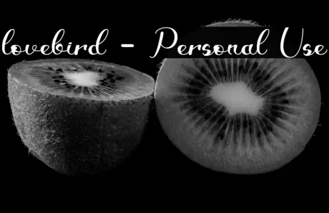 lovebird - Personal Use Font examples