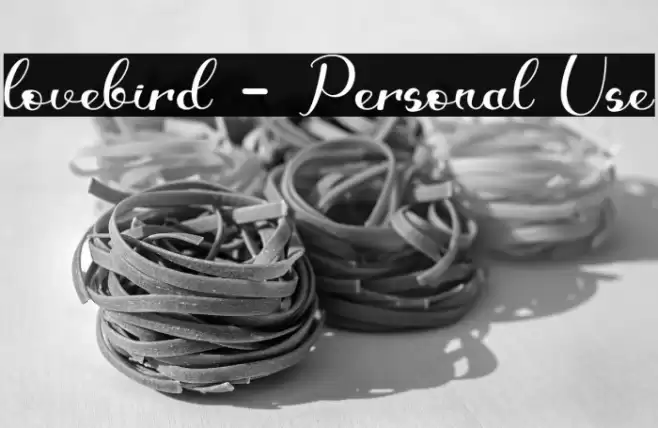 lovebird - Personal Use Font examples