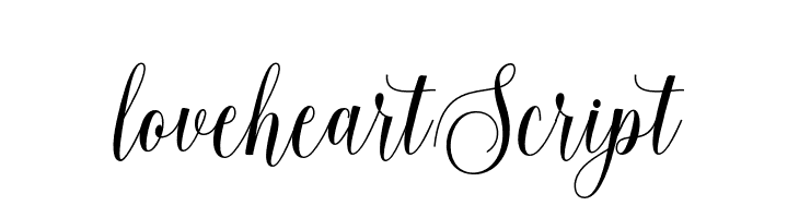loveheartScript  Frei Schriftart Herunterladen