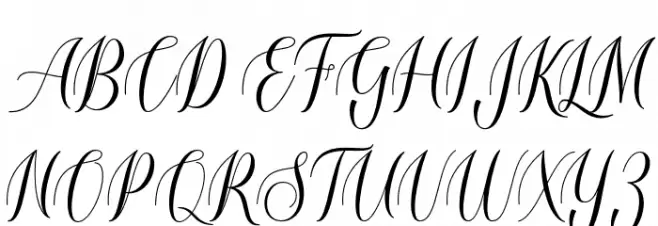 loveheartScript Font Litere mari