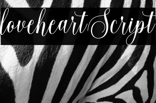 loveheartScript Font examples