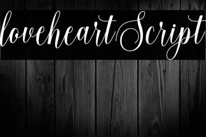 loveheartScript Font examples