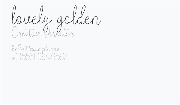 lovely golden Business Card