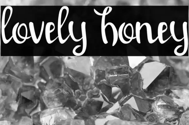 lovely honey Font examples