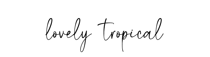 lovely tropical  Скачать бесплатные шрифты