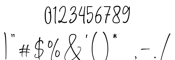lovely tropical Font OTHER CHARS