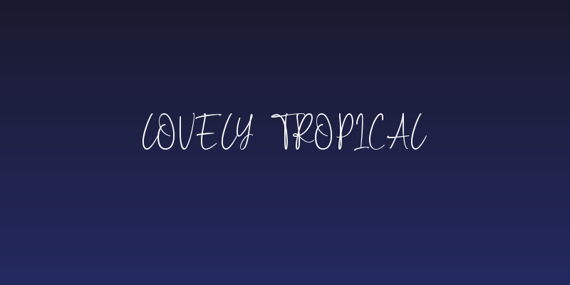 lovely tropical Social Header