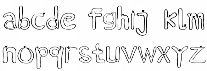 lovely Font Litere mici