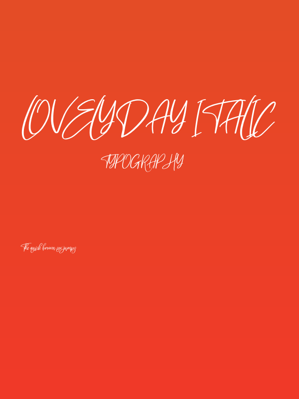 lovelyday Italic Poster