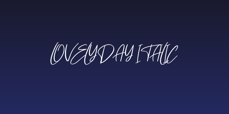 lovelyday Italic Social Header