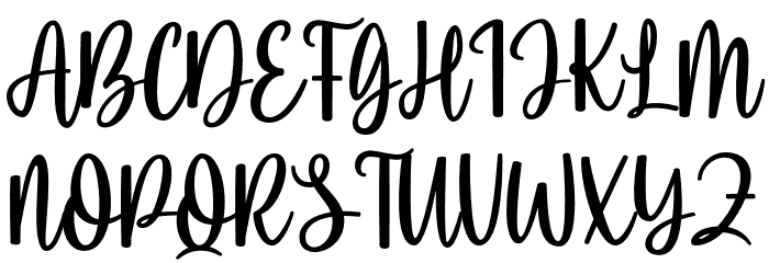 lovesimba-Regular Font UPPERCASE