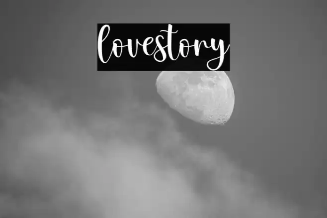 lovestory Font examples