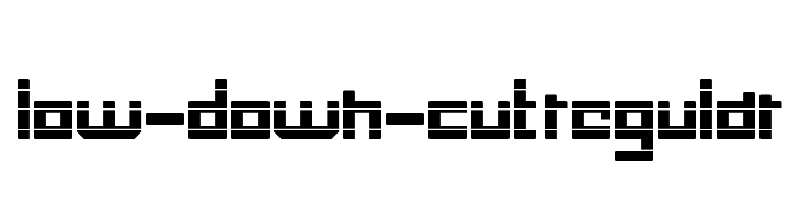 low-down-cut Regular  フリーフォントのダウンロード