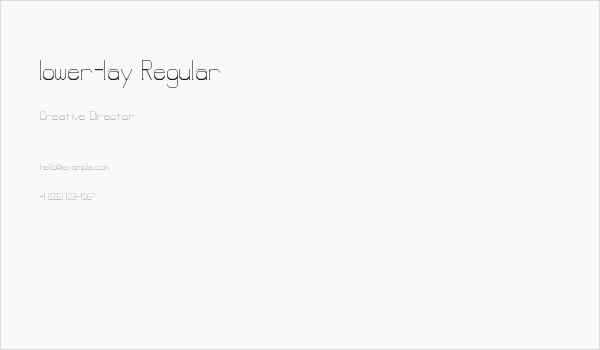 lower-lay Regular Business Card