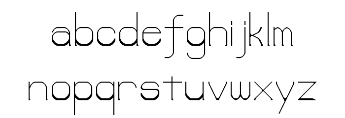lower-lay Regular Font LOWERCASE