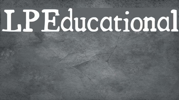 LPEducational Font examples