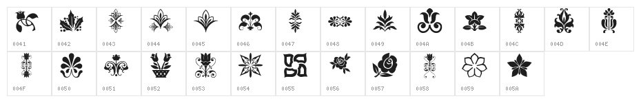 lpflowers2 Character Map