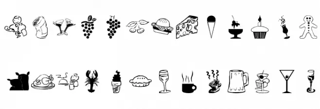 lpfood Font UPPERCASE