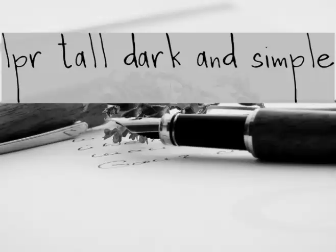 lpr tall dark and simple Polices examples