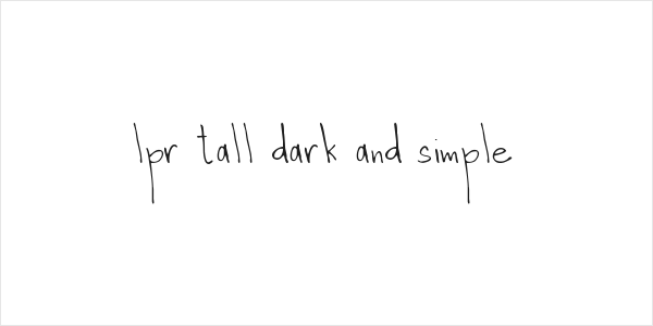 lpr tall dark and simple Logo