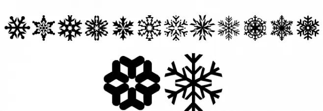 lpsnowflake خط أحرف كبيرة