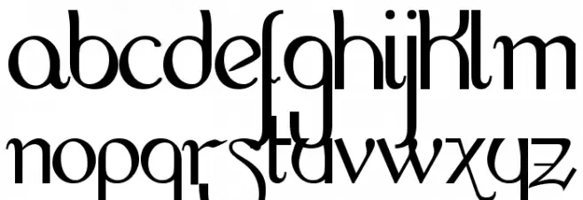 LR HandScript LCase फ़ॉन्ट लोअरकेस