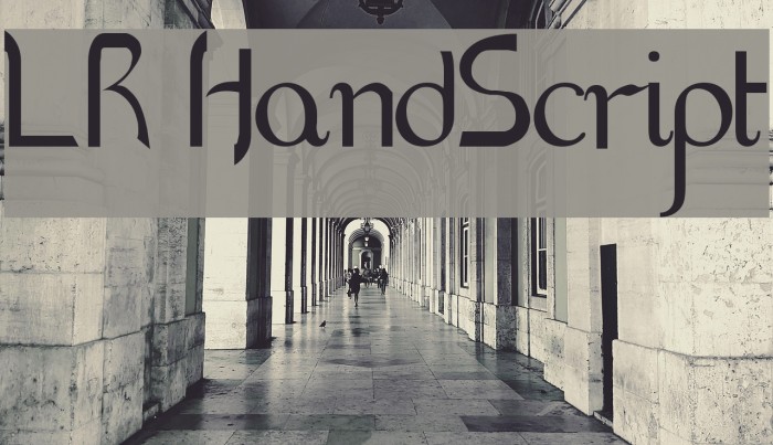 LR HandScript Font examples