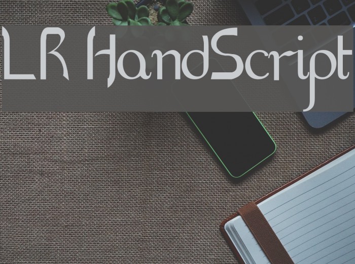 LR HandScript Font examples
