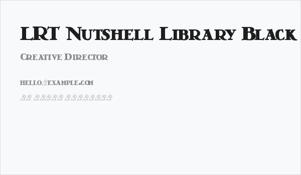 LRT Nutshell Library Black Business Card