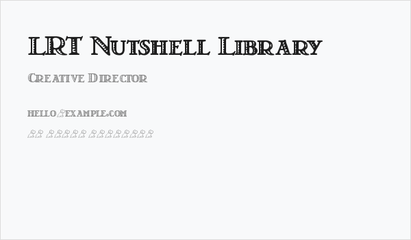 LRT Nutshell Library Business Card