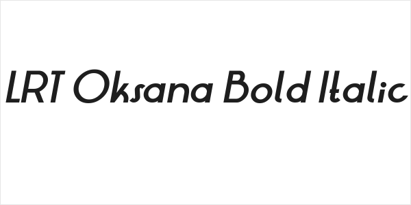 LRT Oksana Bold Italic Logo